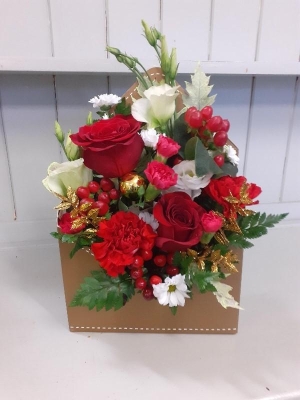 Festive flowers in an envelope