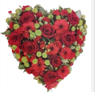 solid loose heart red