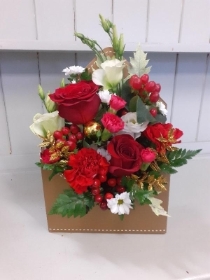 Festive flowers in an envelope